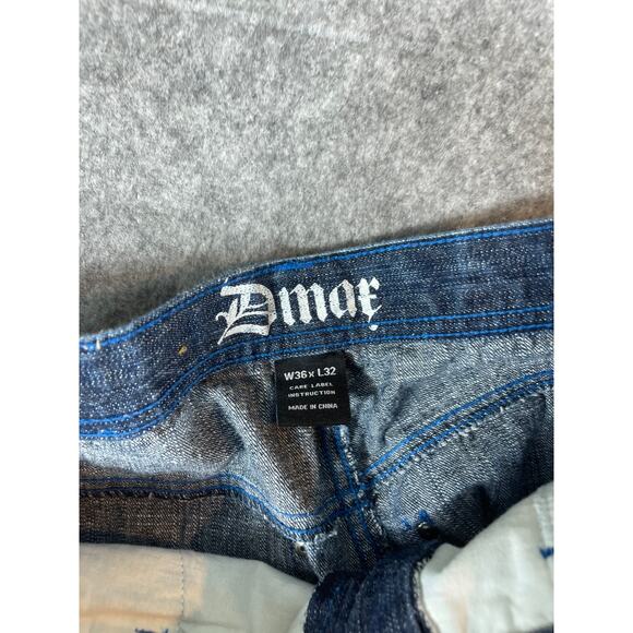 Vintage 90s Amor Denim Relaxed Straight Jeans Mens 34x32 Blue Grunge Goth Y2K - Picture 5 of 7